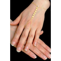 Gümüş Altın Yaldızlı Zirkon Taşlı Kalp Pullu Şahmeran Barcode Beyaz - Rose Gold