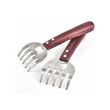 Kangvka Kırmızı 2'li Et Parçacıklı Bbq Çakısı - Ergonomik Ahşap Saplı, Isıya Dayanıklı Paslanmaz Çelik Et Kırıcı Aletleri Çok Renkli