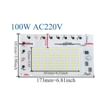 220 Volt 100 Watt Gün Işığı Hazır Projektör Pcb Ledi Smd 2835 Ledli Projektör Kartı
