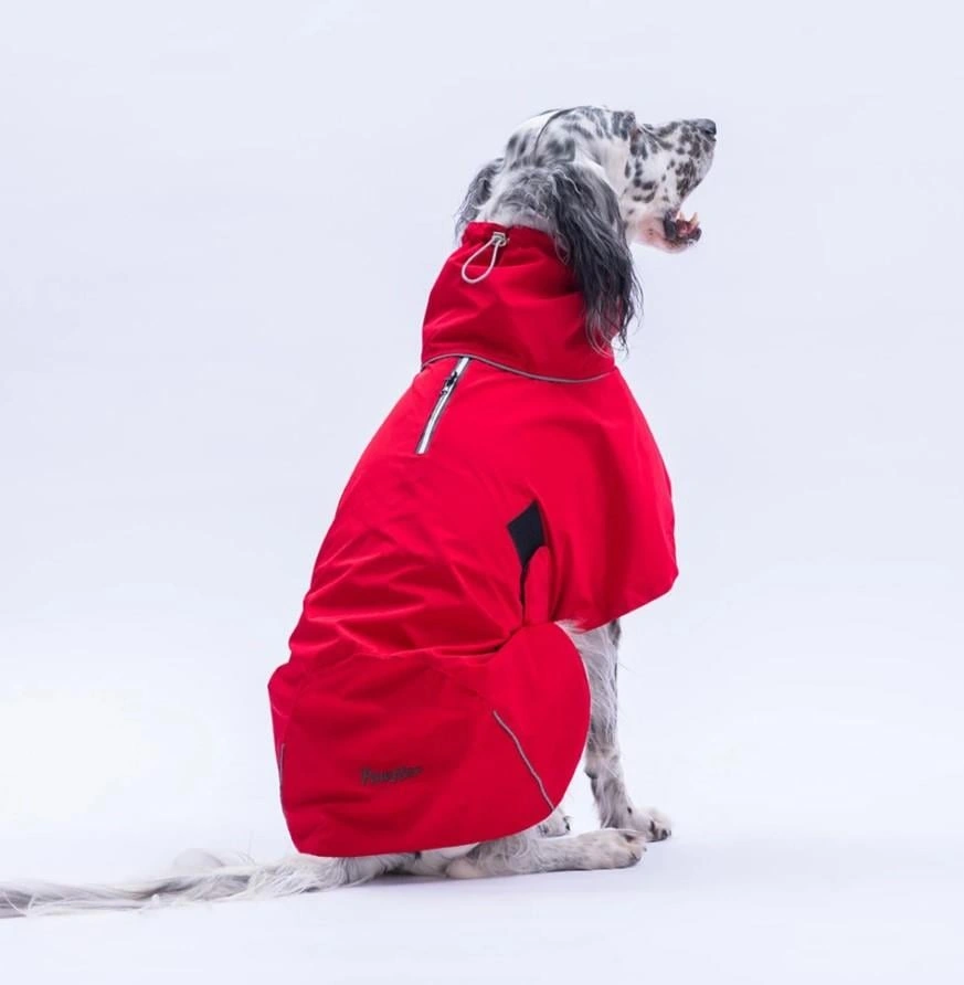 Pawstar Kırmızı Colombia Prime Su Geçirmez Orta-büyük Irk Köpek Pratik Yağmurluk
