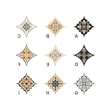 Pazly Zemin Yapışkanlı Su Sticker Seramik Mutfak Kendinden Karo İçin Geçirmez Duvar Desen Dekoru, Çapraz Adet 8x8cm 21 & - Zb