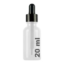 Afracam Şeffaf 20 Ml Metal Kapaklı Dropper Damlalık Cam Şişe Siyah