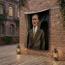 Takım Elbise Gazi Mustafa Kemal Atatürk Poster Bayrak Raşel Kumaş 100x150 Cm Ata55 Diğer