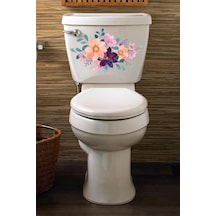 Tr Sulu Boya Çiçekler Klozet Dolap Ve Banyo Sticker Diğer