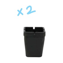 2 Adet Kokusuz Plastik Küllük Kül Tabağı Kültabağı Plastik Siyah Kare