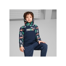 Puma X Playmobil Çocuk Hoodie Lacivert Lacivert