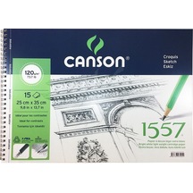 Canson 1557 Eskiz Defteri Spiralli 120G 15 Yaprak 25X35 Cm
