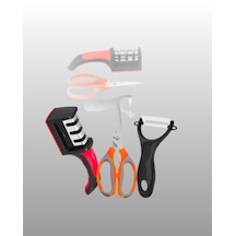 3 - 349 - Parçalı Çok Fonksiyonlu Mutfak Makas Seti Paslanmaz Çelik, - Csmo-tex - Ergonomik Tasarım
