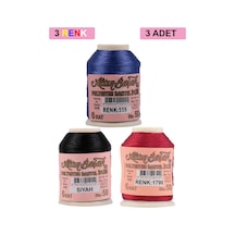 3 Adet Altınbaşak Oya Ve Dantel İpi 20 Gr - Royaleks - No: Siyah - 1790 - 559