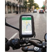 Su Geçirmez Motosiklet Bisiklet Telefon Tutucu 360 Derece Döner Gidon Telefon Standı 1 Adet