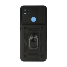 Uryport Xiaomi Redmi 9c Kılıf Pars Lens Yüzüklü Silikon - Siyah
