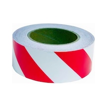 Reflektif Fosforlu Şerit Çapraz Bant 5 Cm x 25 Metre Kırmızı Beyaz GLZ03902750