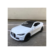 Welly Bmw M4 Diecast Metal Araba Beyaz 12 Cm 1/36 Model Araba