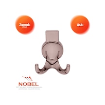 Solo Lüks Askı, Metal, Vestiyer Askı, 170 Gr, Dolap Askılık, Duvar Askılığı, Bronz Vidalı