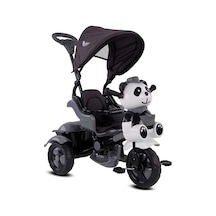 Babyhope 0127 Little Panda Ebeveyn Kontrollü Tenteli Müzikli Tricycle Üç Teker Bisiklet Gri