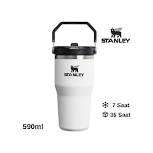 Stanley The Iceflow Flip Straw 2.0 Tumbler 0.59l Termos 10-13425-0117 Beyaz
