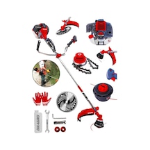 Dragro T6002 Turbo Kırmızı Zincirli 6 Hp Yan Tipi Benzinli Motorlu Ot Çalı Tırpanı Çim Biçme Makinesi Tırpan