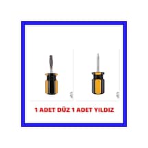 Topaç 6x25 Düz Yıldız Tornavida Ikili Set Tornavida