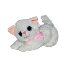 Toprock Peluş Miyavlayan Sesli Kedi 35cm Beyaz