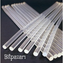10 Adet Ince Silikon - Çap 7mm - Uzunluk 30cm