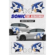 Kirpi Sonic Yan Gövde Kaplama Sticker Çift - 864812071