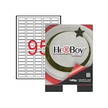 Herboy Hb-1095 30mm. X 12mm. Beyaz Lazer Etiket 10