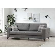 Kristal 3'lü Koltuk Koyu Gri