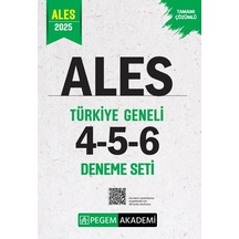2025 Ales Türkiye Geneli 3 Deneme Çözümlü 4-5-6 Pegem Akademi Yayınları
