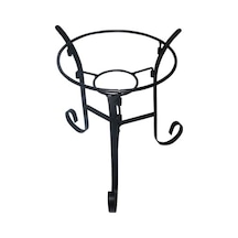 Alpine Corporation 25,4 Cm Uzunluğunda İç Mekan/dış Mekan Cam Gazing Küre Metal Stand, Siyah