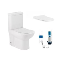 Seramiksan Petite Kanalsız Rim-ex Duvara Sıfır Klozet + Yavaş Kapanır Kapak + VitrA İç Takım Set