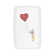The Mia Luv Dikdörtgen Servis Tabağı 31x20 Cm Çok Renkli