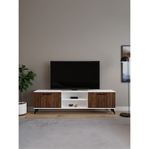 Monaco Düşer Kapaklı Tv Ünitesi 2 Kapaklı 180 Cm - Atlantik Çam & Beyaz Atlantik Çam - Beyaz
