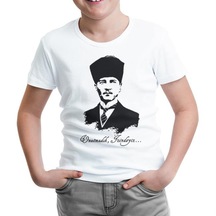 Atatürk - Unutmadık! Beyaz Çocuk Tshirt