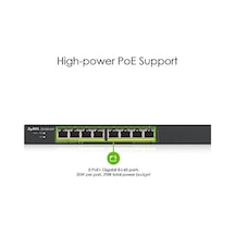 8 Port Gigabit Poe Switch Smart Managed Masa/duvar Montajı Ve Fansız Tasarım 70 W Bütçe İle 8 Poe+ Bağlantı Noktası Vlan, Igmp, Qos