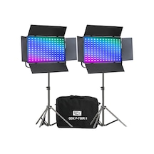 Gdx P750r Iı Rgb Led Video Işığı 2 Li Set