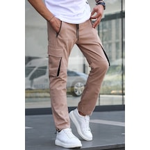 Madmext Bej Kargo Cep Jogger Pantolon 5791 Bej
