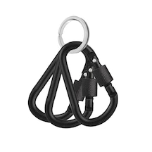 Microcase Vidalı Kilitli Karabina Askı 5.5 Cm - Çok Amaçlı D Tipi Kamp Anahtarlık Çanta Kampçılık Ekipman Sabitleme Kancası Siyah 3 Adet - Al5886