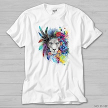 Lion Colour Beyaz Tişört Beyaz