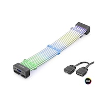 Bükülebilir Sleeved Ekran Kartı Argb Lightboard 2x8 Pin 44 Led Siyah Nd2803b Evimdeyokyok
