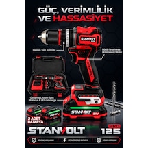 Pro Seri Kömürsüz Çift Akülü 13mm Metal Şanzıman Led Işıklı Taşıma Çantalı Şarjlı Akülü Vidalama