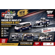 Mini Gt 1:64 Porsche 911 Dakar 718 Volkswagen Id. Buzz Roughroads Römorklu Set Mgts0019 Mavi