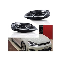VW GOLF 7 2013-2016 GOLF 7.5 DİZAYN KAYAR SİNYALLİ KROM J ÖN FAR