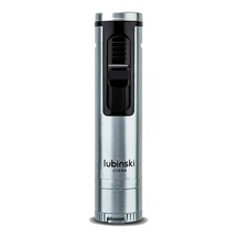 Lubinski Metal Pürmüz Puro Delici İğne Ve Sehpalı Çakmak Siyah-gümüş