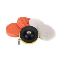 Xindoker 6 Parça Sünger Ve Yün Cila Pedi Seti, 100mm Çap, Abs Malzeme, 120g Paket Ağırlığı