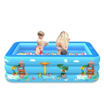 Ev İç Ve Dış Mekan Eğlence Parkı Desenli Çocuk Meydanı Şişme Yüzme Havuzu, : 130 X 85 X 50cm