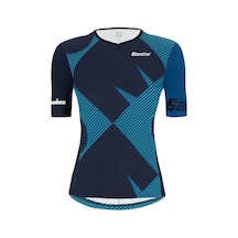 Santini Ironman Sleeved Tritop Kadın Triathlon Üst Forma 9ı65ss00cupıo Water
