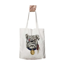 Art Hediye Pug Puppy Bulldog İki Tarafı Kalıcı Baskılı Yıkanabilir Çanta Çok Renkli