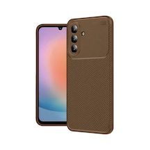 Samsung Galaxy Uyumlu S26 Auto Focus Karbon Kapak - Kahverengi Bzsxx00 1