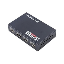 Ayrex Px-5004 4 Port Hdmı Splitter, 1 Giriş 4 Çıkış Adaptörlü Hdmı Çoklayıcı, 1080p 2k 4k Fhd 3d Görüntü Da