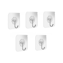 Güçlü Yapışkanlı Banyo Mutfak Eşya Ürün Askılığı 5 Adet-al4266 Şeffaf Güçlü Yapışkanlı Banyo Mutfak Eşya Ürün Askılığı 5 Adet-al4266 Şeffaf